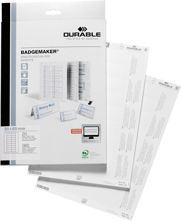 Durable Einsteckschilder für Namensschilder