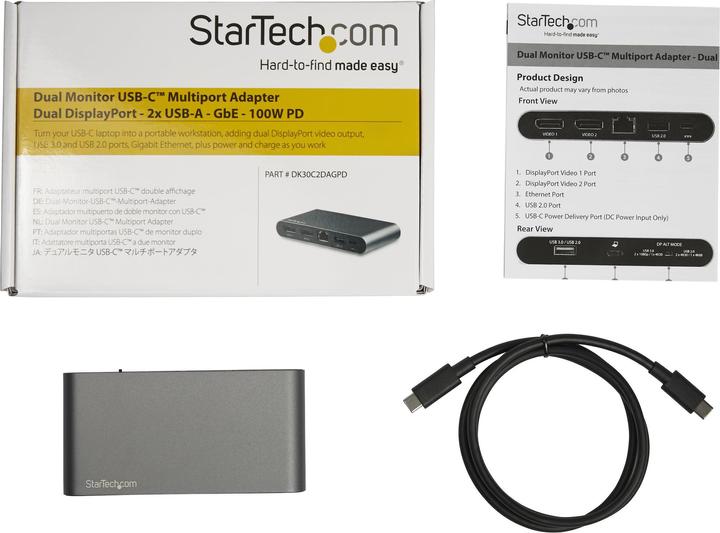 Produktbild StarTech DK30C2DAGPD (USB-C, USB-A, 4 Ports)