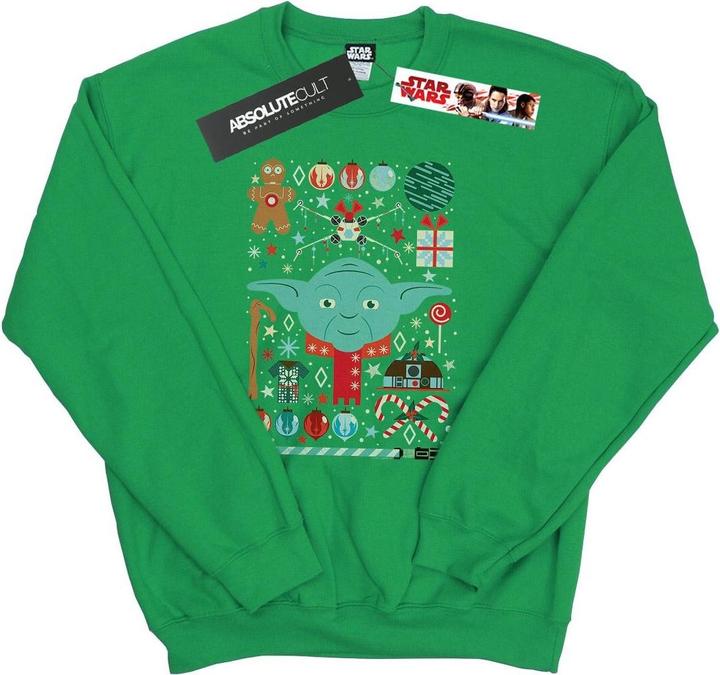 Immagine prodotto Star Wars Yoda Christmas Felpa Uomo (XXL)