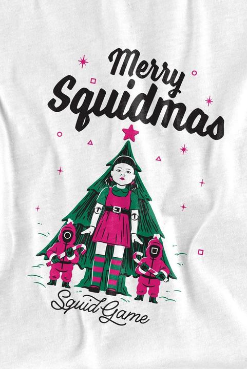 Actual product image Squid Game Unisex Adult Merry Squidmas T-Shirt (L)