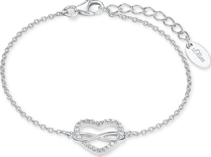 S.Oliver Infinity Herz (20 cm, Silber, Zirkonia)