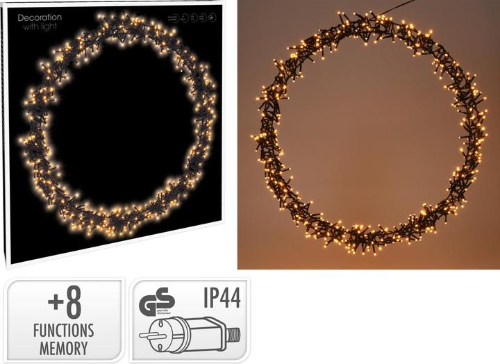 Produktbild Mojawo Türkranz 400 LED Tischdekoration LED Kranz Ø48cm IP44 Aussenbeleuchtung