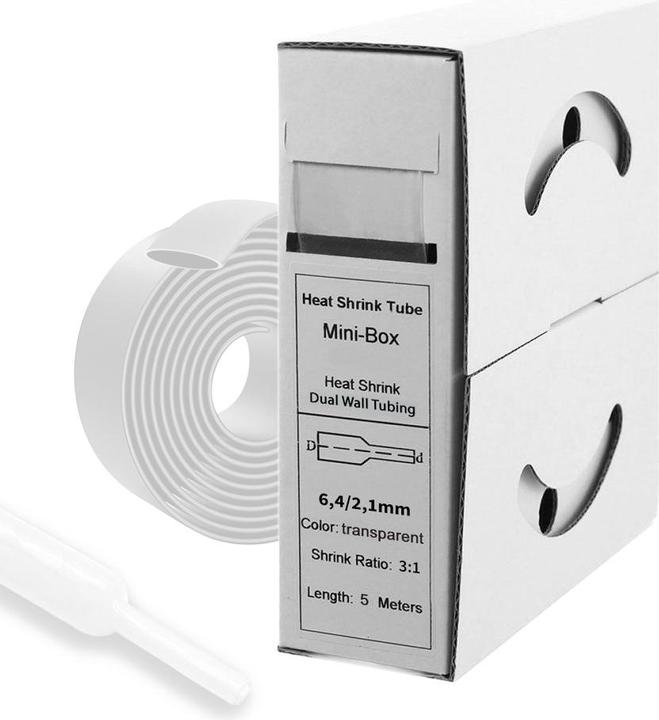 Actual product image Offgridtec Heat-shrink tubing with transparent adhesive Ratio 3:1 (1 x)