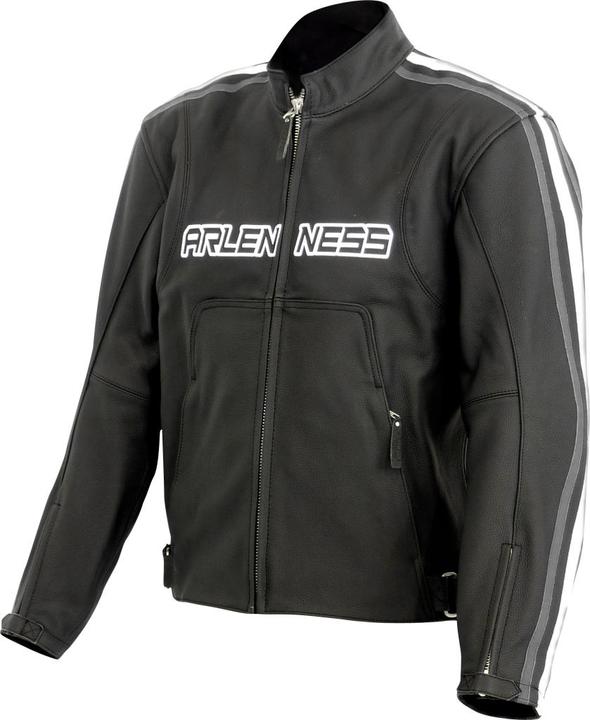 Immagine prodotto Arlen Ness LJ-8364-AN Lederjacke schwarz-grau-weiss 52 (Uomini, 52)