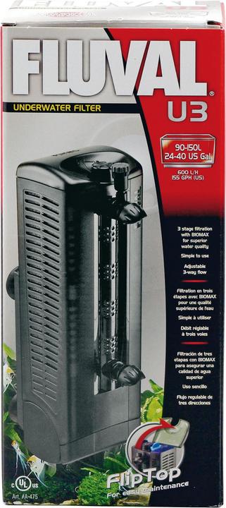 Produktbild Fluval Innenfilter U3 600l/h 6W (150 l, Innenfilter, Süsswasser, Salzwasser)