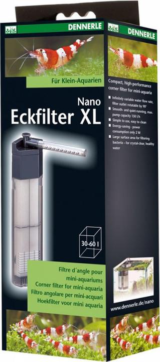 Dennerle Nano Eckfilter (60 l, Innenfilter, Süsswasser)