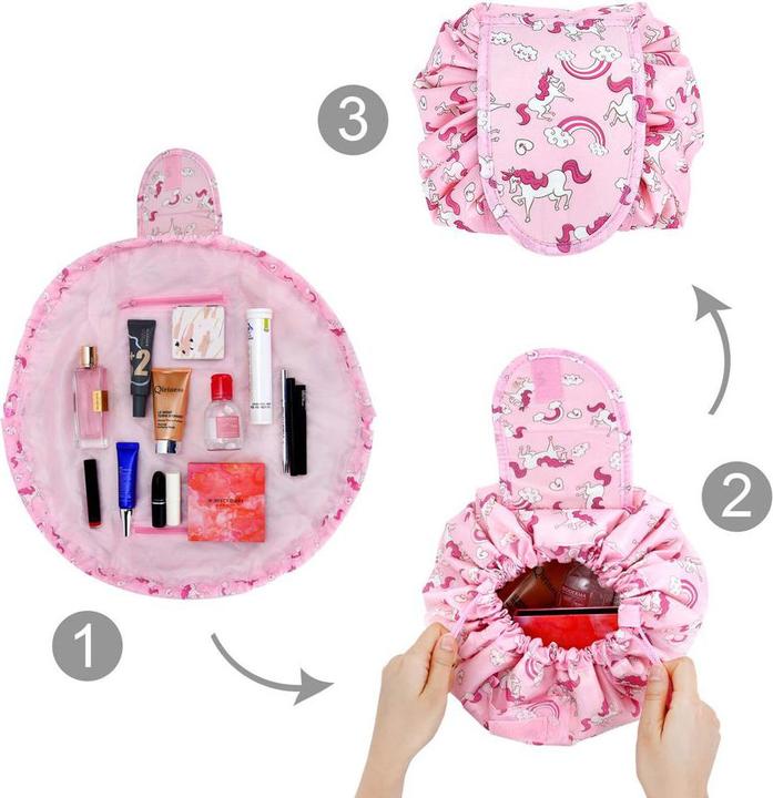 Produktbild Intirilife Kosmetiktasche in ROSA WEISSE PFERDE