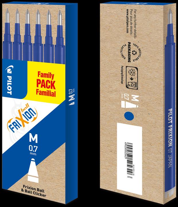 Actual product image Pilot FriXion Refill Set à 6 (Refill, Blue, 0.70 mm)