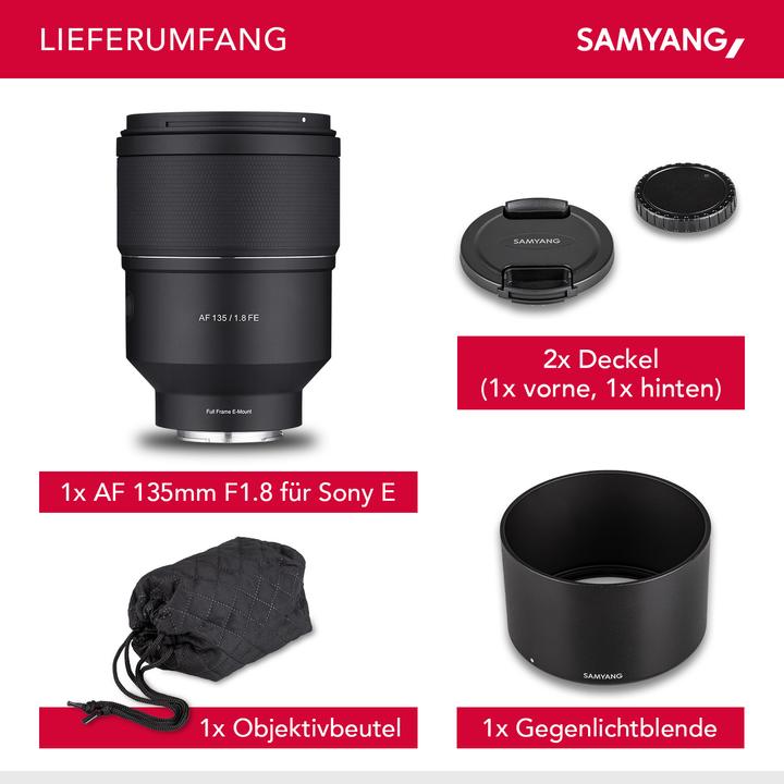 Image du produit Samyang AF 135mm f/1.8 Sony FE (Sony E, Plein format)