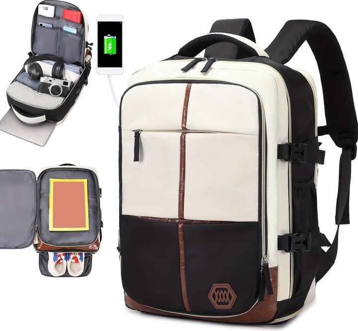 Produktbild Only-Bags.Store Multifunktionaler Reiserucksack, Laptop-Schultasche mit Airline-Zulassung