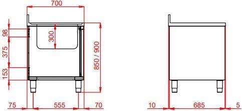 Immagine prodotto Gastro Hero Lavello Eco con lavabo (70 cm, 120 cm)