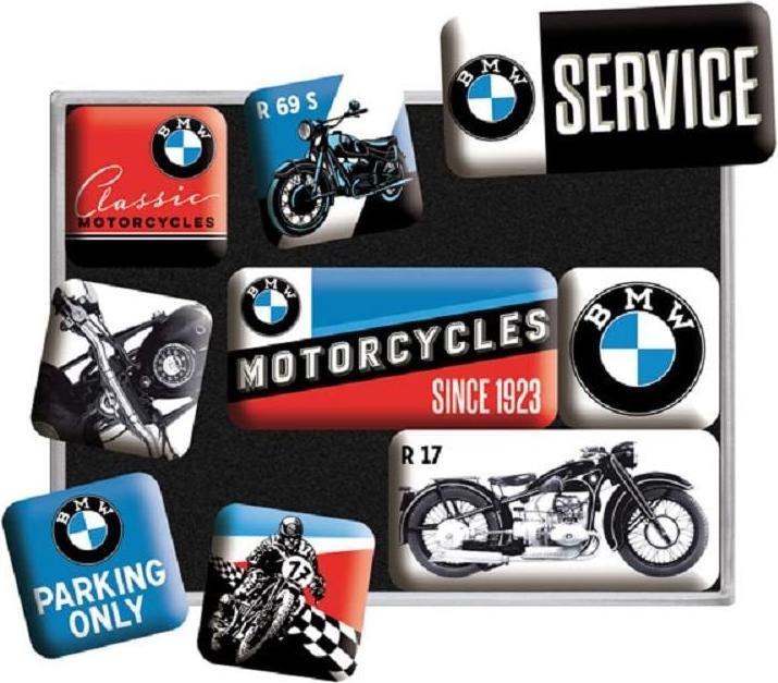 Immagine prodotto Nostalgic-Art Merchandising Set di calamite BMW Motorcycles 9 pezzi, Multicolore (9 x)