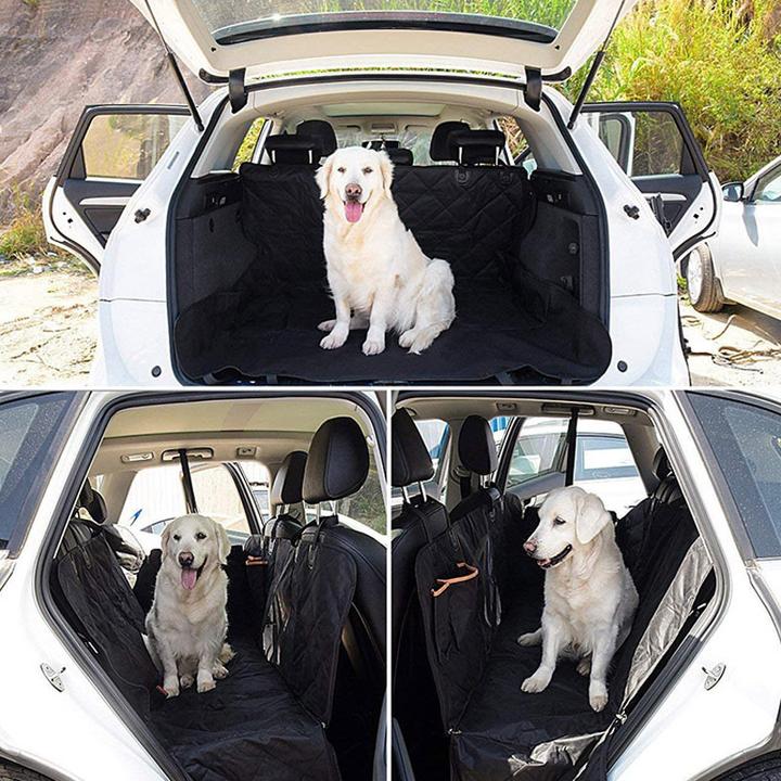 Produktbild Novidarte Auto Hundedecke Wasserfest mit Reissverschluss & Sichtfenster (Hund, Atmungsaktiv, Waschbar, Faltbar)