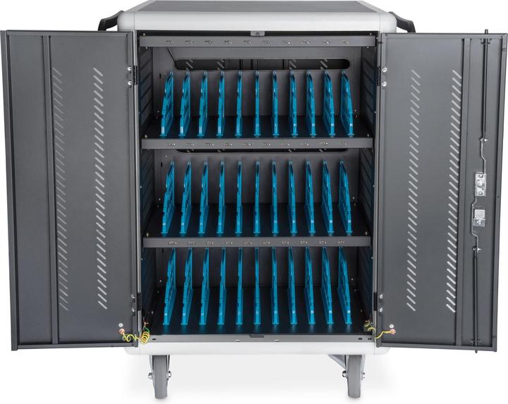 Actual product image Digitus Mobile charging cabinet, 15.6", USB-C 30 charging stations, PDU, fan, 1260 x 824 x 650 mm