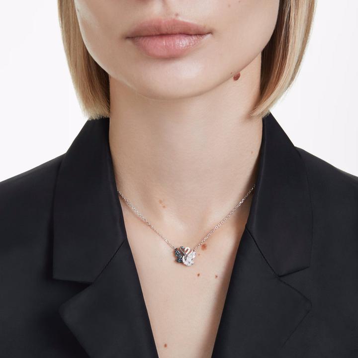 Actual product image Swarovski Swan Halskette Schwan Schwarz
