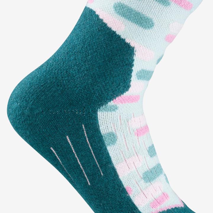 Wedze Ski- und Snowboardsocken Kinder 100 - blaue Motive (35, 38)