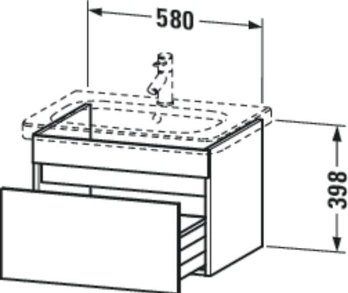 Image du produit Duravit Meuble sous-vasque DURASTYLE 448x580x398mm noyer naturel (58 x 45 x 40 cm)