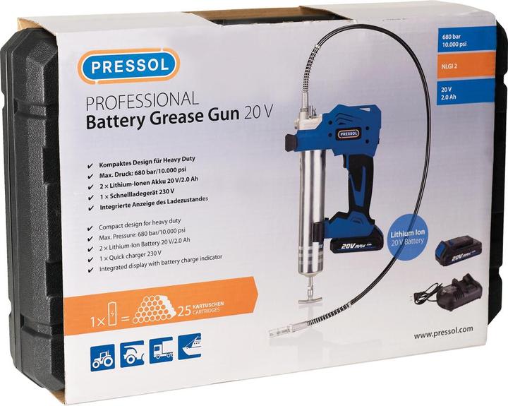 Produktbild Pressol Akku-Fettpresse, 20 V, 2,0 Ah, Koffer