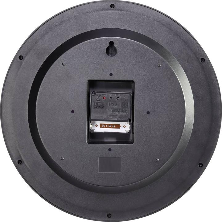 Productafbeelding No Name MXP301201 Radiogestuurde wandklok 300 mm x 45 mm zwart (30 cm)