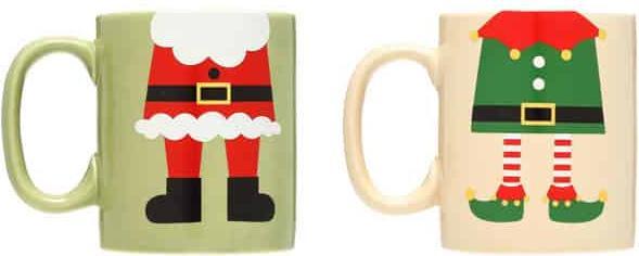 Pearhead Pair of Christmas ceramic mugs (2 x)