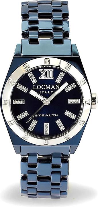 Produktbild Locman Italy Damenuhr Stealth mit Diamanten 0,51 ct. blau Ref.0204DB (Analoguhr, 33 mm)