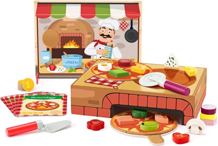 Produktbild Woody Pizzeria Carlo, didaktisches Spiel mit Steckformen