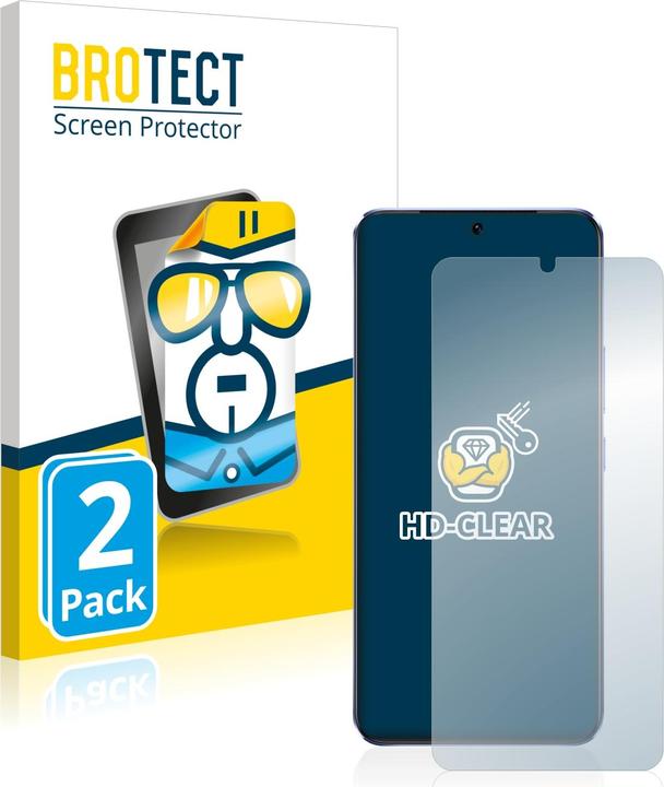 Produktbild BROTECT Schutzfolie Displayschutz Klar (2 Stück, vivo V21 5G)