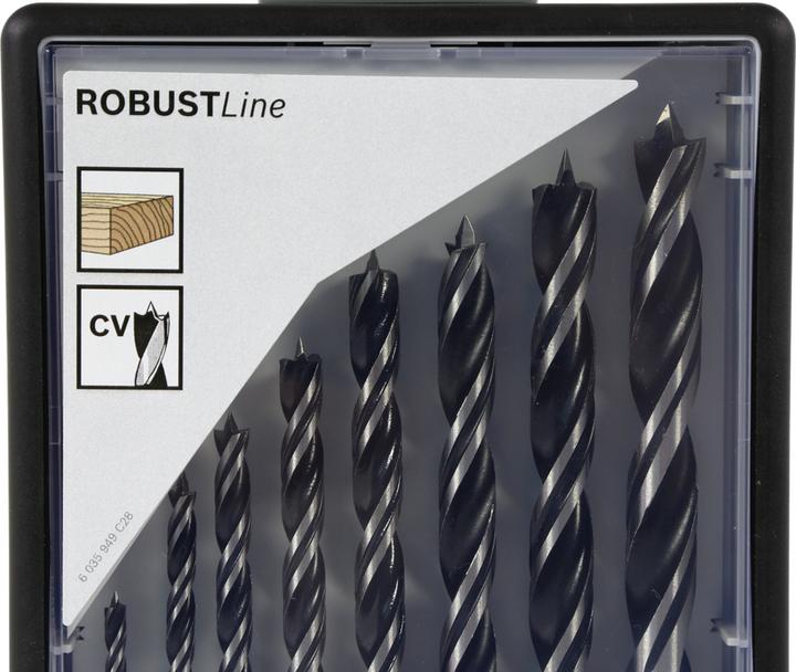 Actual product image Bosch Professional Zubehör PRO Wood twist drill bit set. 8 pcs. (5 mm, 6 mm, 7 mm, 8 mm, 9 mm, 10 mm, 3 mm, 4 mm)