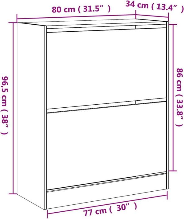 Image du produit VidaXL Jennica (80 x 34 x 96,5 cm)