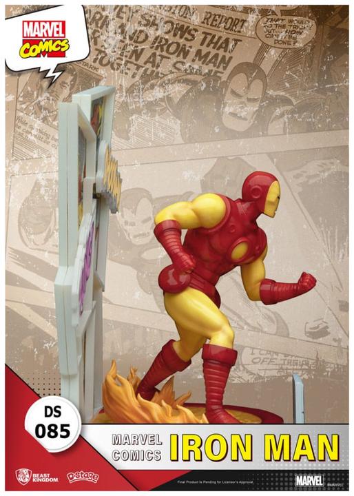 Actual product image Beast Kingdom Marvel Comics diorama PVC D-Stage Iron Man 16 cm