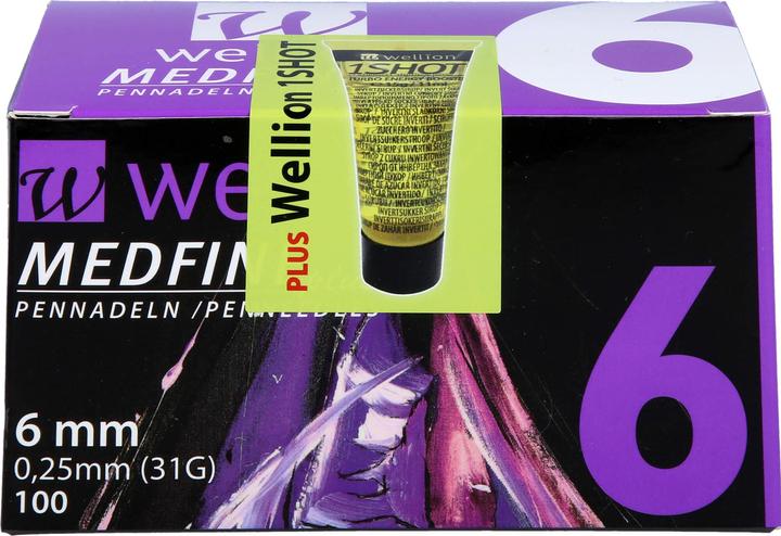 Image du produit Wellion Aiguilles de Penn Medfine Plus 6mm (Aiguilles de stylo + aiguilles jetables)