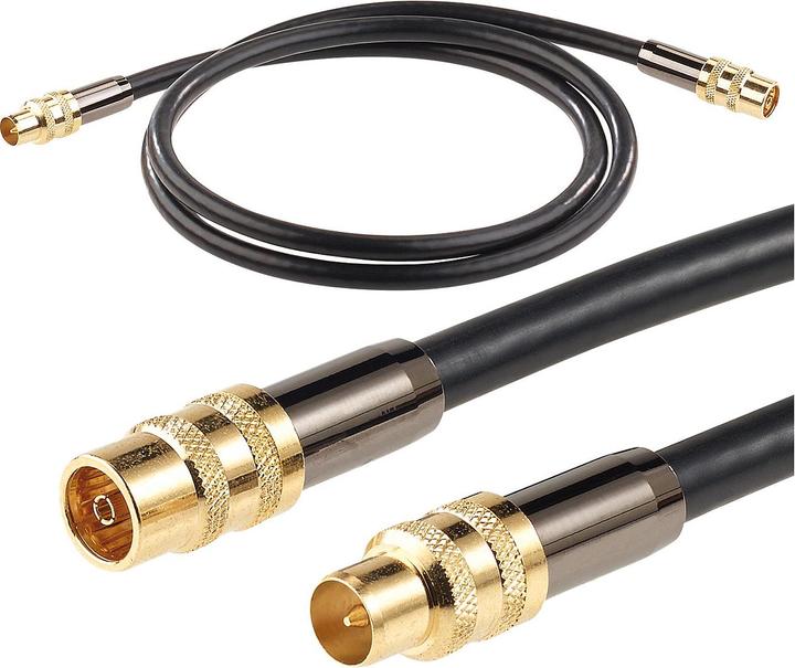Actual product image Auvisio Premium HDTV Antenna Cable with Coaxial Connector (105 dB, Antenna cable)