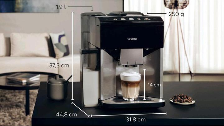 Actual product image Siemens TQ515D03 EQ500 fully automatic coffee machine stainless steel - piano lacquer black