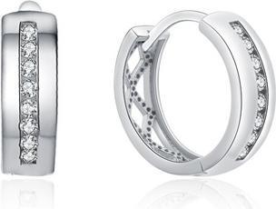 Produktbild Moiss Silver round earrings with clear zircons E0000182