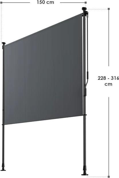 Produktbild Juskys Senkrechtmarkise Barbados (1.50 m)