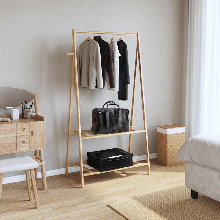 Immagine prodotto VidaXL Appendiabiti con ripiani 96x45,5x150,5 cm in bambù