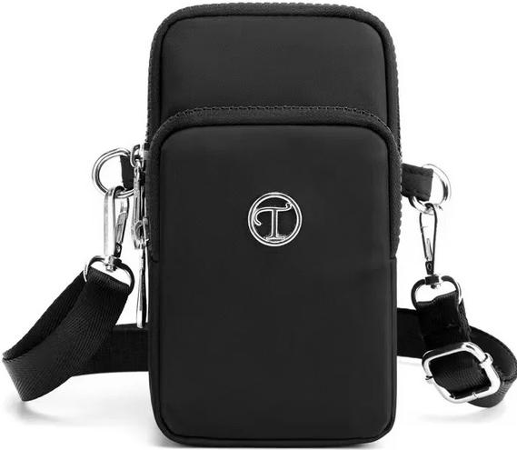 Actual product image PhoneLook Mini sac bandoulière ultra léger 3 poches avec fermeture éclair et lanière amovible