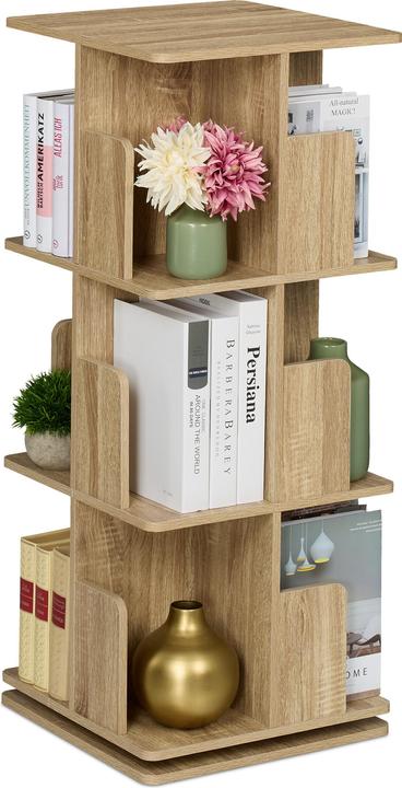 Actual product image Relaxdays Rotating Bookcase
