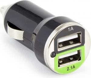 Actual product image Sbox CC-221B Dual USB Car Charger CC-221B blackberry black