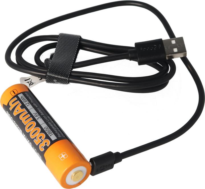 Produktbild Fenix Akku 18650 geschützt mit USB Ladefunktion, mit AccuSafe