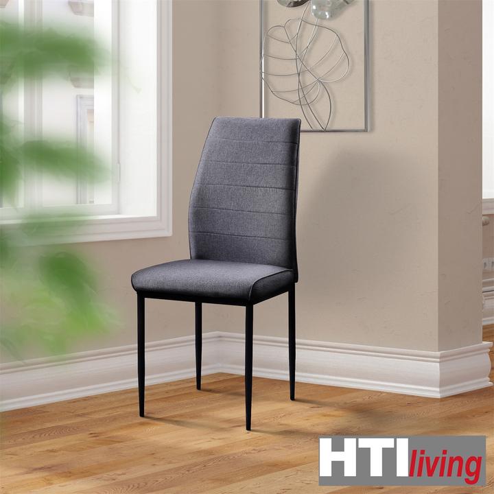 Actual product image HTI-Living Esszimmerstuhl Madison Webstoff Grau 4er-Set