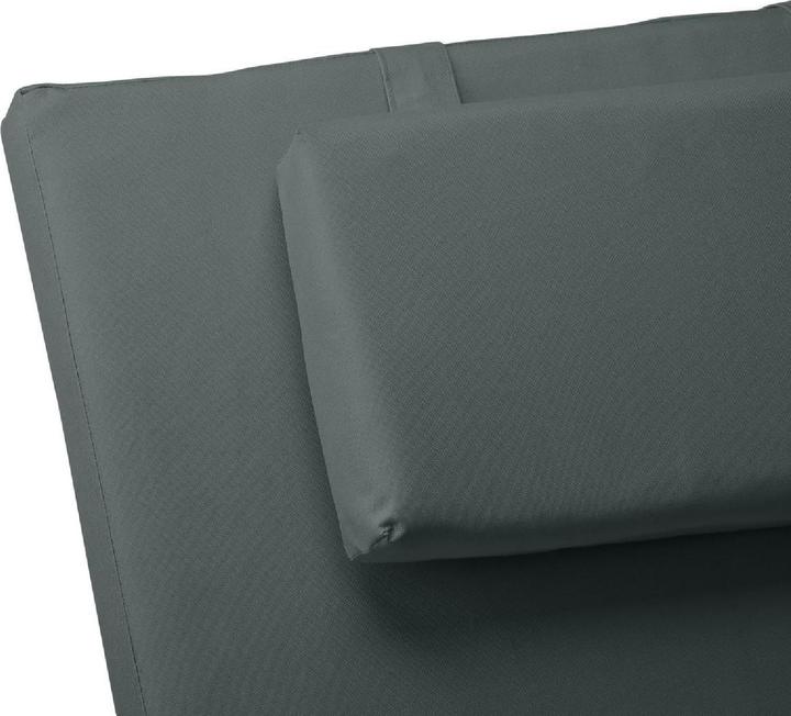 Actual product image VCM 2x Liegenauflage Polster für Gartenliege Kopfkissen Anthrazit (188 cm)