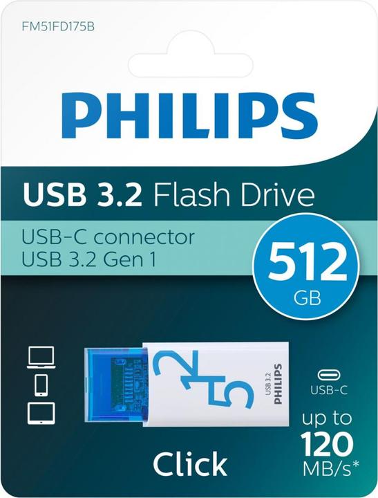 Productafbeelding Philips Click (512 GB, USB 3.2)
