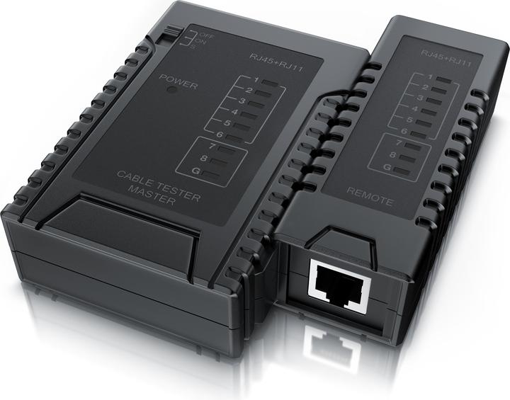 Produktbild CSL Netzwerk Kabeltester für RJ45 RJ11-Kabel - Patchkabel Leitungstester - LAN Network Cable Tester