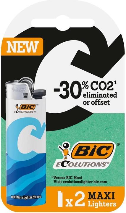 Bic Briquet à friction J26 Maxi Ecolutions, Assortiment, boîte de 2