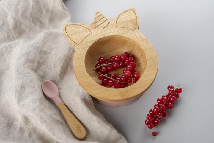 Image du produit Citron Bamboo Bowl Set Unicorn Pink