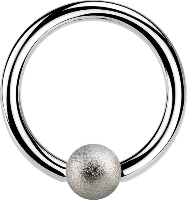 Image du produit Star Piercing Micro Ball Closure anneau argent moucheté (Acier chirurgical 316L)