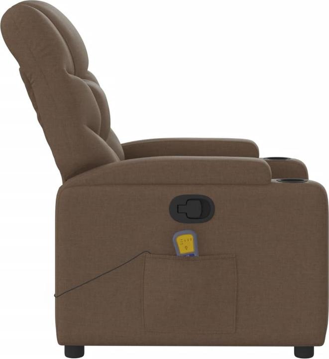Image du produit VidaXL Fauteuil de massage Marron Tissu,Couleur : Marron,Matériau : Tissu (100