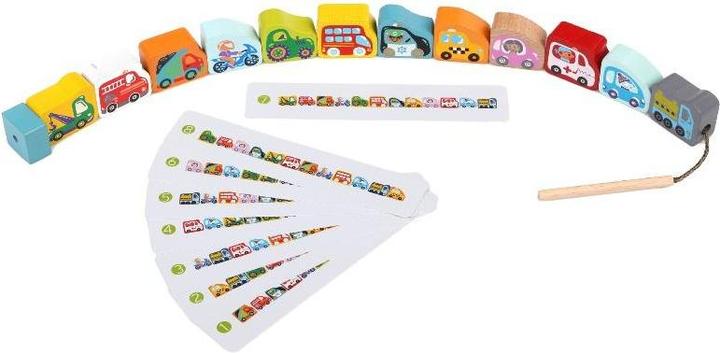 Image du produit Cubika Jeu d'enfilage de bois voitures volantes (Allemand, Français, Italien, Anglais)
