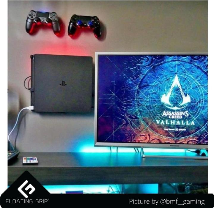 Immagine prodotto Floating Grip Supporto da parete per Playstation 4 Slim e controller - Bundle (nero) (PS4)